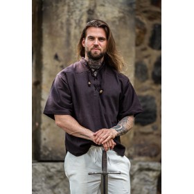 Mittelalter-Kurzarmhemd "Eric" Braun XL