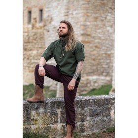 Mittelalter-Kurzarmhemd "Eric" Grün XXXL