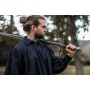 Piratenhemd mit Kragen "James" Schwarz M