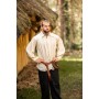 Piratenhemd mit Kragen "James" Natur S