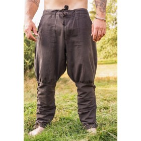 Wikingerhose mit Beinschnürung "Magnus" Braun L