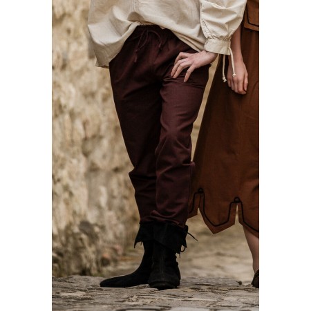 Mittelalter-Hose mit Gummizug "Veit" Dunkelbraun L