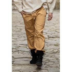 Mittelalter-Hose mit Gummizug "Veit" Honigbraun 4XL