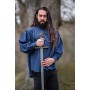 Mittelalterhemd aus grober Baumwolle "Leopold" Blau M