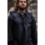Rundkragenhemd "Athos" Schwarz S