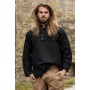 Mittelalter-Hemd aus dicker Baumwolle "Anton" Schwarz S
