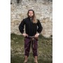 Typisches Mittelalter Stehkragen-Schnürhemd "Friedrich" Schwarz XXXL