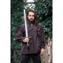 Typisches Mittelalter Stehkragen-Schnürhemd "Friedrich" Braun XXXL
