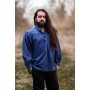 Typisches Mittelalter Stehkragen-Schnürhemd "Friedrich" Blau M