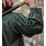 Typisches Mittelalter Stehkragen-Schnürhemd "Friedrich" Grün XXXL