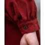 Typisches Mittelalter Stehkragen-Schnürhemd "Friedrich" Rot XL