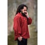 Typisches Mittelalter Stehkragen-Schnürhemd "Friedrich" Rot XXXL
