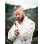 Typisches Mittelalter Stehkragen-Schnürhemd "Friedrich" Natur L