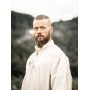 Typisches Mittelalter Stehkragen-Schnürhemd "Friedrich" Natur XL