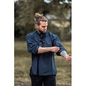Mittelalterhemd "Ansbert" Blau XXXL