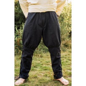 Wikingerhose mit Beinschnürung "Magnus" Schwarz XL