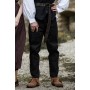 Edle Mittelalter Hose "Oskar" mit Ziernaht Schwarz XXL