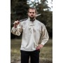 Mittelalter Stehkragen-Schnürhemd "Bruno" Natur L