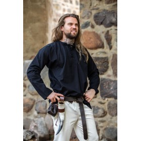 Weiches Bauernhemd "Felix" Schwarz S