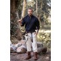 Handgewebtes Baumwoll-Hemd "Ingolf" Schwarz XL