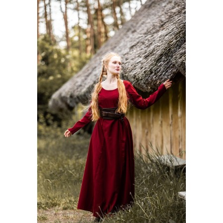 Schlichtes Wikinger Unterkleid "Scarlet" Rot XS