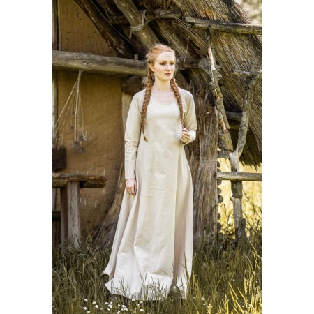 Schlichtes Wikinger Unterkleid "Scarlet" Hanffarben XXXL
