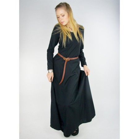 Schlichtes Wikinger Unterkleid "Scarlet" Schwarz XXXL