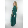 Kleid mit Trompetenärmeln "Larissa" Grün/Natur XL