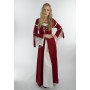 Kleid mit Trompetenärmeln "Larissa" Rot/Natur L
