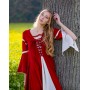 Kleid mit Trompetenärmeln "Larissa" Rot/Natur XXL