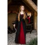 Viskosekleid mit Trompetenärmeln "Berblin" Schwarz/Rot XXXL