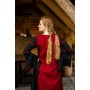 Viskosekleid mit Trompetenärmeln "Berblin" Schwarz/Rot XXL