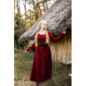 Schlichtes Wikinger Unterkleid "Scarlet" Rot M