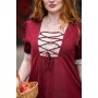 Sommerkleid "Denise" Rot/Natur S