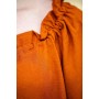 Bodenlanges Kurzarmkleid "Melisande" Rost XL