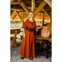 Bodenlanges Kurzarmkleid "Melisande" Rost XL