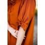 Bodenlanges Kurzarmkleid "Melisande" Rost M