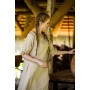 Bodenlanges Kurzarmkleid "Melisande" Hanffarben L