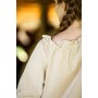 Bodenlanges Kurzarmkleid "Melisande" Hanffarben L