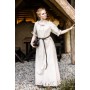 Bodenlanges Kurzarmkleid "Melisande" Hanffarben L