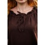 Bodenlanges Kurzarmkleid "Melisande" Braun XXL