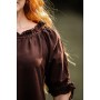 Bodenlanges Kurzarmkleid "Melisande" Braun XL