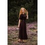 Bodenlanges Kurzarmkleid "Melisande" Braun XL