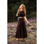 Bodenlanges Kurzarmkleid "Melisande" Braun L