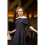 Bodenlanges Kurzarmkleid "Melisande" Schwarz XXXL