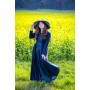 Mittelalterkleid "Medusa" Schwarz/Blau L