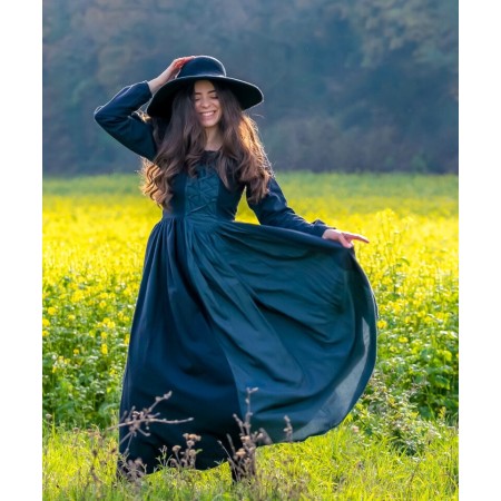 Mittelalterkleid "Medusa" Schwarz/Blau M