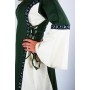 Mittelalterkleid mit Bordüre "Sophie" Grün/Natur XXXL