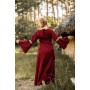 Mittelalterkleid mit Bordüre "Sophie" Rot XS