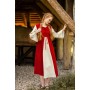 Mittelalter Baumwollkleid "Ilse" Rot/Natur XXXL